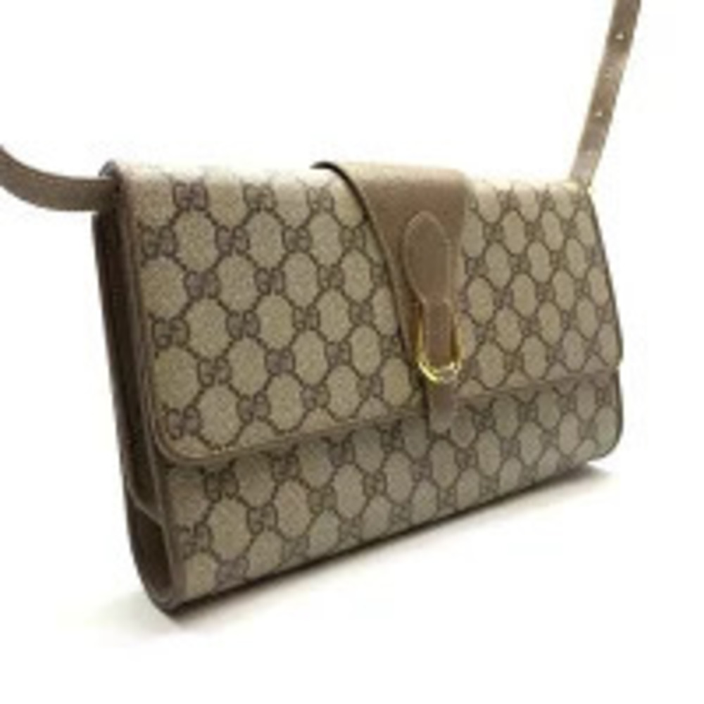 Gucci Closure Shoulder Magnetic Beige Brown Bag Tan Brown